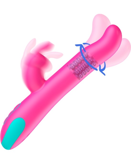 Happy Loky PLUTO RABBIT VIBRATOR & ROTATOR WATCHME WIRELESS TECHNOLOGY COMPATIBLE