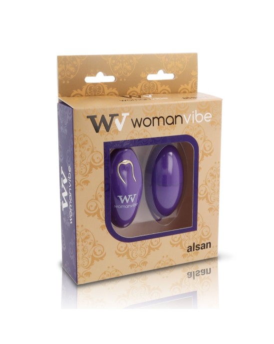 Womanvibe ALSAN EGG REMOTE CONTROL BLACK SILICONE violets