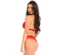 Leg Avenue Sets LEG AVENUE TWO PIECES SET HALTER TOP AND PANTIES sarkans S/M