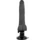 Basecock REALISTIC BLACK REMOTE CONTROL VIBRATOR WITH TESTICLES 20 CM