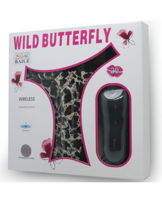 Baile Stimulating WILD BUTTERFLY VIBRATING THONG WITH REMOTE CONTROL 20 MODES