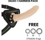 Deltaclub DELTA CLUB - TOYS HARNESS + Dildo FLESH SILICONE 17 X 3 CM