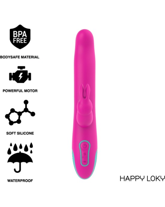 Happy Loky PLUTO RABBIT VIBRATOR & ROTATOR WATCHME WIRELESS TECHNOLOGY COMPATIBLE