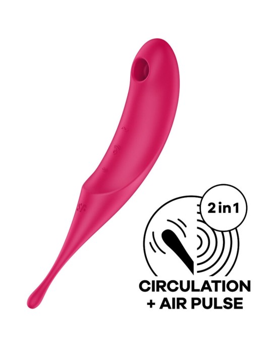 Satisfyer Air Pulse SATISFYER TWIRLING PRO AIR PULSE STIMULATOR & VIBRATOR - sarkans