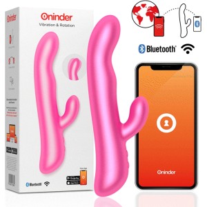 Oninder Vibrators ar klitora stimulātoru rozā