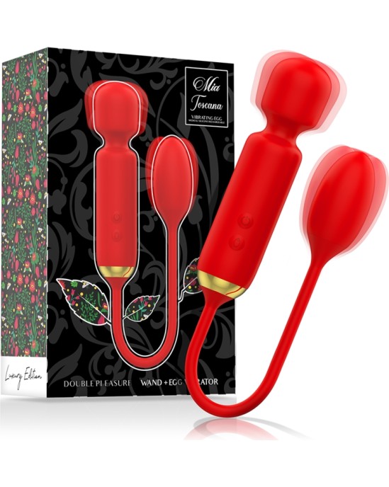 MIA TOSCANA DOUBLE PLEASURE WAND + VIBRATING EGG