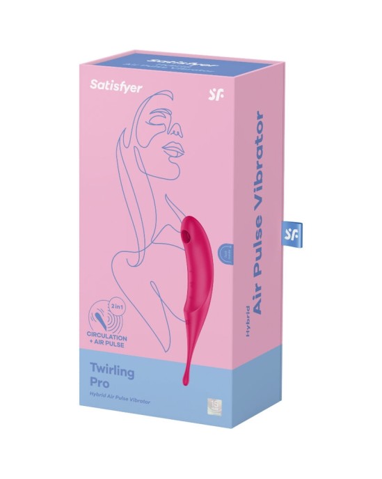 Satisfyer Air Pulse СТИМУЛЯТОР ВОЗДУШНЫХ ИМПУЛЬСОВ И ВИБРАТОР SATISFYER TWIRLING PRO — КРАСНЫЙ