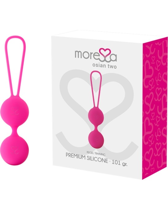 Moressa Silikona vaginālās bumbiņas rozā
