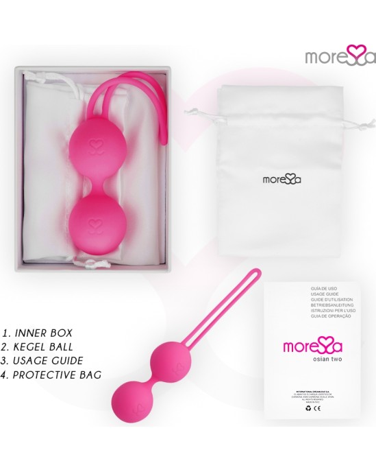 Moressa Silikona vaginālās bumbiņas rozā
