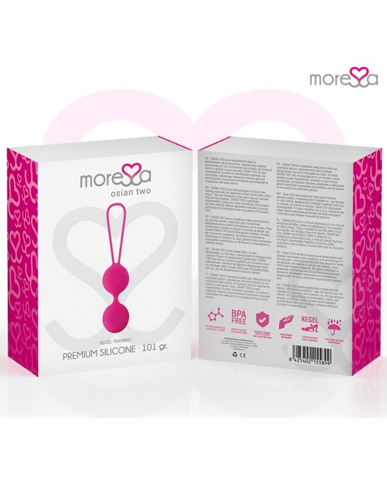 Moressa Silikona vaginālās bumbiņas rozā
