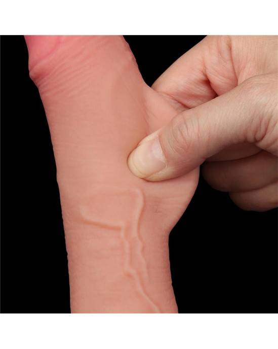Lovetoy Sliding Skin Dual Layer Dildo 7.5
