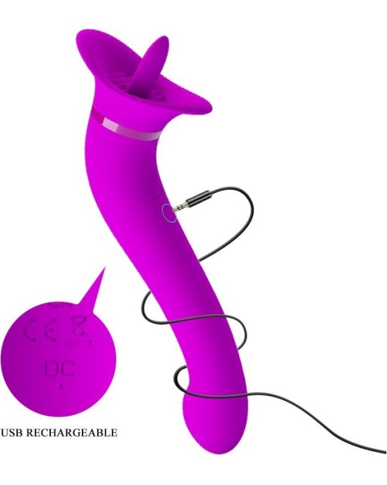 Prettylove Faust Licking Vibrator USB