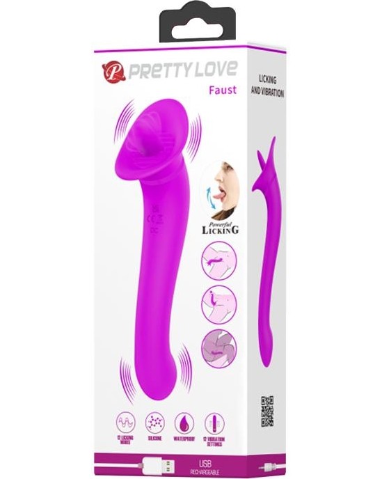 Prettylove Faust Licking Vibrator USB