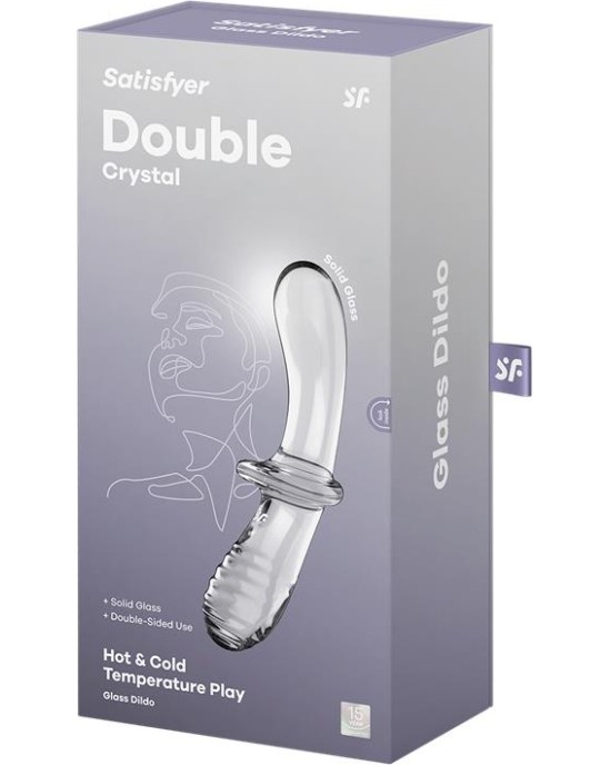 Satisfyer Stimulator Double Crystal Hot and Cold Clear