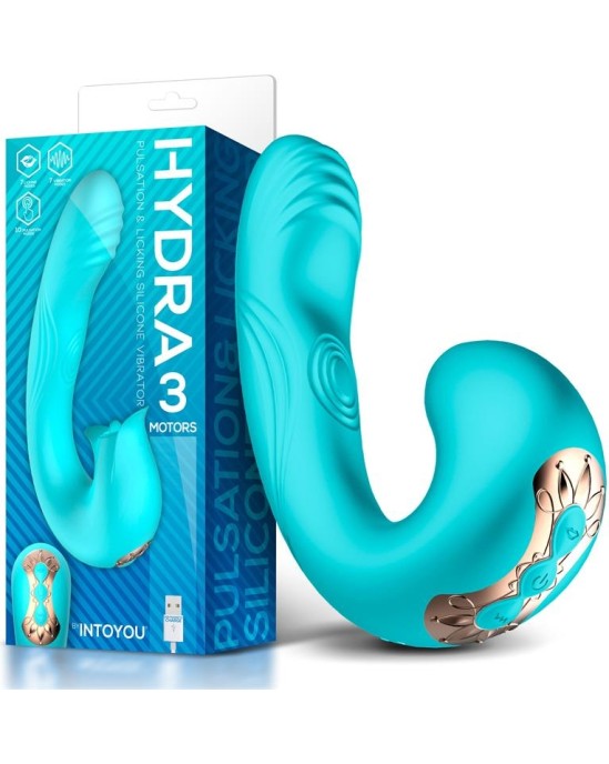 Intoyou Hydra Vibe with Pulsation and Clitoris Stimulating Tongue 3 Motors USB