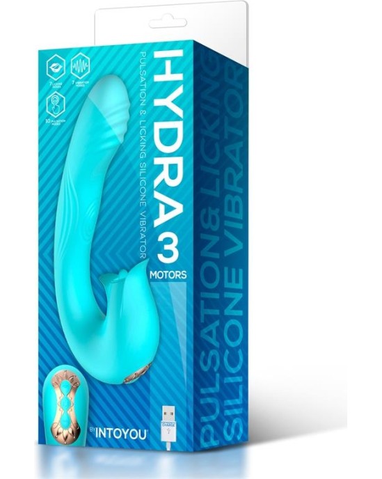 Intoyou Hydra Vibe with Pulsation and Clitoris Stimulating Tongue 3 Motors USB