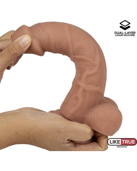 Liketrue Realistic Dildo Liquid Silicone Dual Layer 8