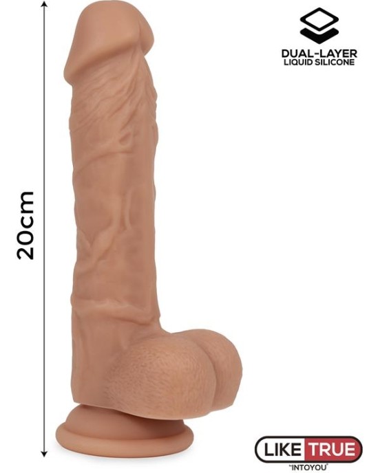Liketrue Realistic Dildo Liquid Silicone Dual Layer 8