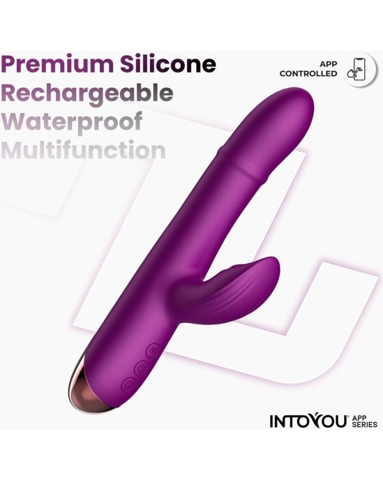 Intoyou App Series Sendel Vibe with Up and Down Internal Beads Ring and Pulsation with App