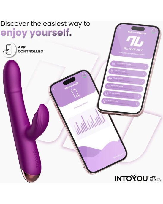 Intoyou App Series Sendel Vibe with Up and Down Internal Beads Ring and Pulsation with App