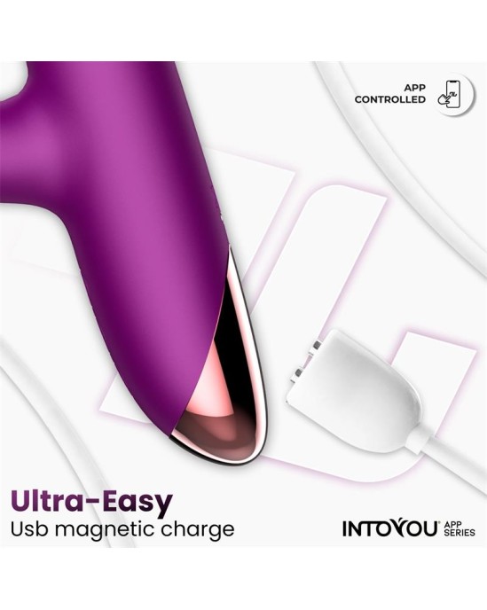 Intoyou App Series Sendel Vibe with Up and Down Internal Beads Ring and Pulsation with App