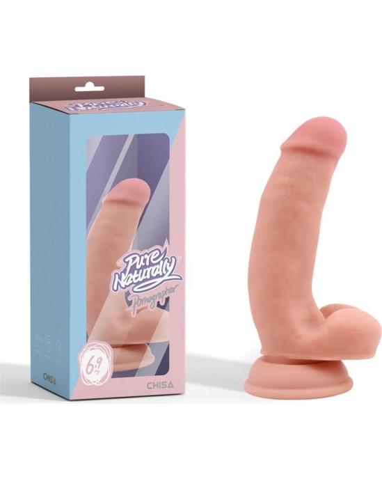 Chisa Pornographer Liquid Silicone Dual-Density Realistic Dildo 17.6 cm.