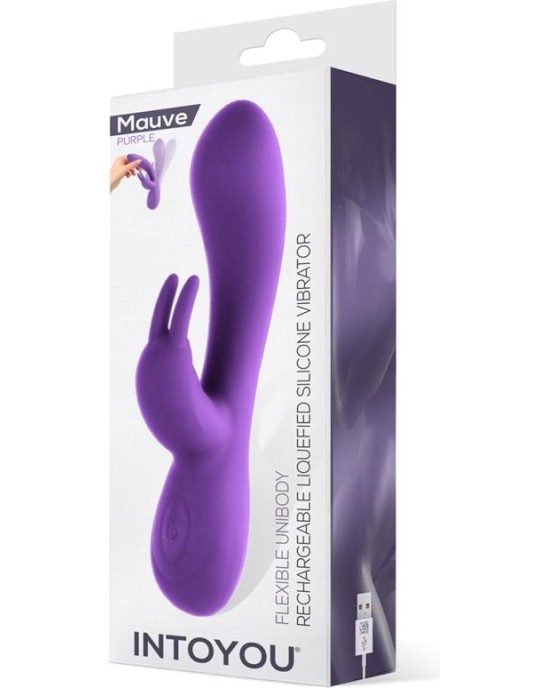 Intoyou Mauve Mauve Liquefied Silicone Unibody Vibe USB Purple