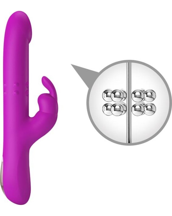 Prettylove Reese Vibe with Internal Beads and Thrusting USB