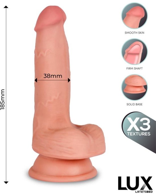 LUX Hans Triple Density Dildo with Balls 7.2