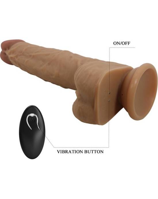 Prettylove Jonathan Dildo with Vibration and Thrusting with Remote Control