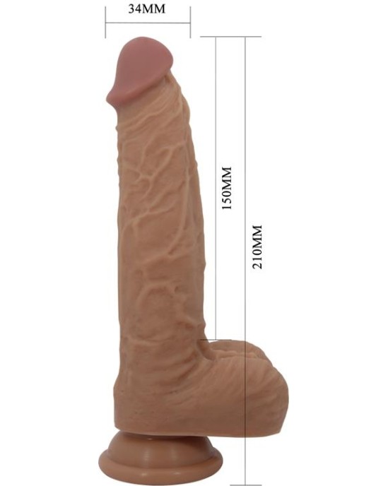 Prettylove Jonathan Dildo with Vibration and Thrusting with Remote Control
