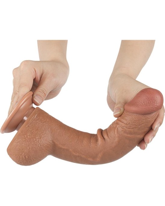Lovetoy Dildo Sliding Skin 9.5 Brown