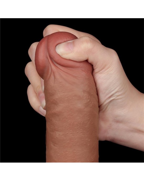 Lovetoy Dildo Sliding Skin 9.5 Brown