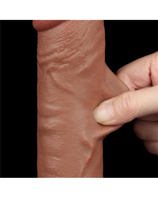 Lovetoy Dildo Sliding Skin 9.5 Brown
