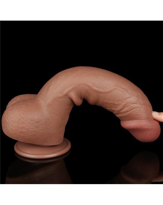 Lovetoy Dildo Sliding Skin 9.5 Brown