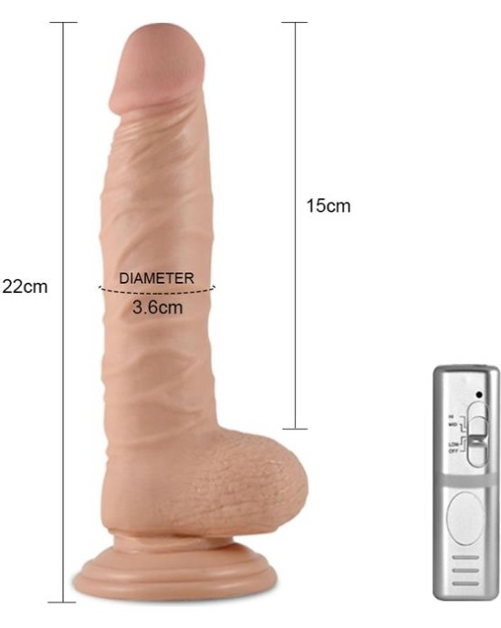 Lovetoy Dildo Real Extreme with Vibration 8.5 Flesh