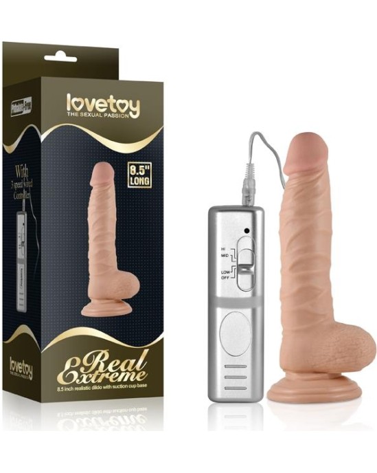Lovetoy Dildo Real Extreme with Vibration 8.5 Flesh