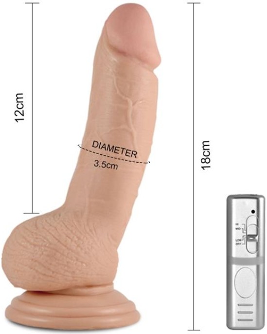 Lovetoy Dildo Real Extreme with Vibration 7 Flesh
