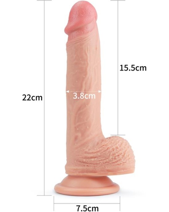Lovetoy Dildo Nature 8.5 Liquid Silicone Flesh