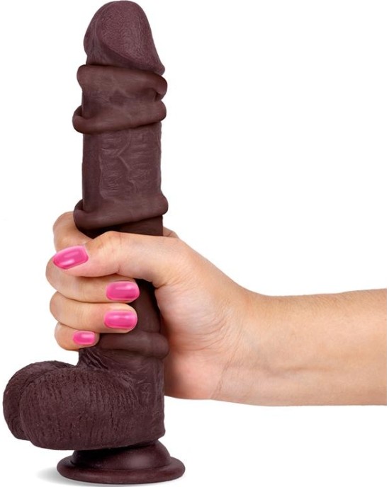 Liketrue Slidy Realistic Dildo Dual Layer Retractable and Adjustable 9