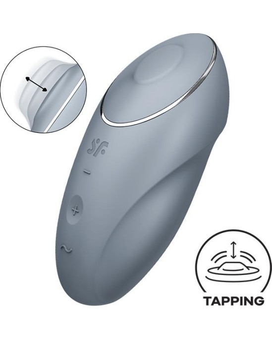 Satisfyer Tap and Climax 1 Vibrator and tapping Grey