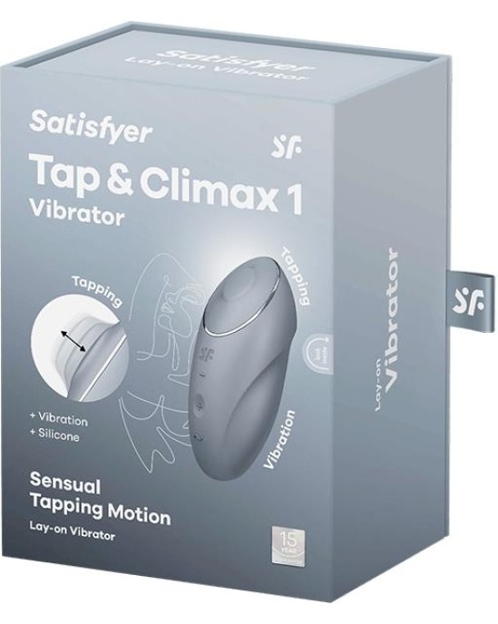 Satisfyer Tap and Climax 1 Vibrator and tapping Grey