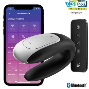 Satisfyer Connect SATISFYER - DOUBLE FUN PARTNER VIBRATOR BLACK