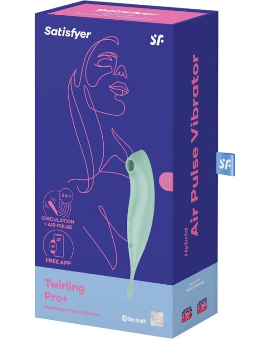 Satisfyer Connect SATISFYER - TWIRLING PRO+ AIR PULSE STIMULATOR & VIBRATOR APP GREEN