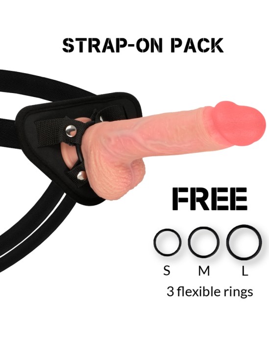 Rock Army Strap-on biksītes ar šķidrā silikona Dildo 21cm