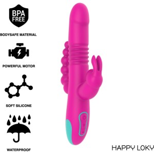 Happy Loky Vibrators ar klitora un anālo stimulāciju saderīgs ar WATCHME tālvadības pulksteņa tehnoloģiju