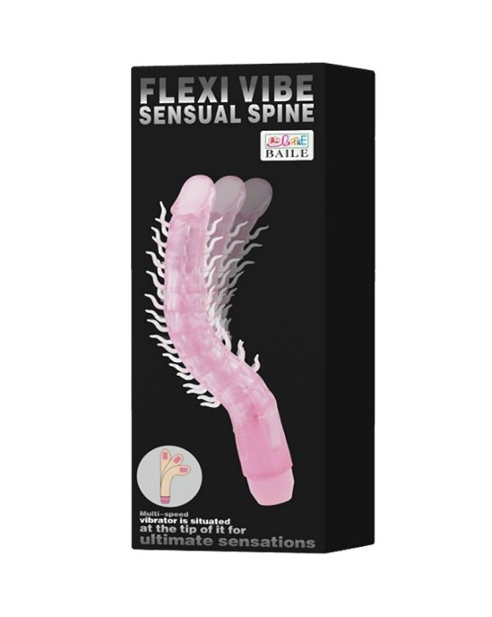 Baile Rotations FLEXI VIBE SENSUAL ПОЗВОНОЧНИК ГИБКИЙ ВИБРАЦИОННЫЙ ФИОЛЕТОВЫЙ 23,5 СМ