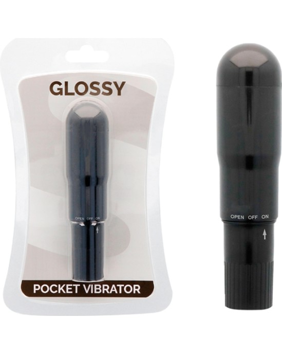 Glossy POCKET VIBRATOR melns