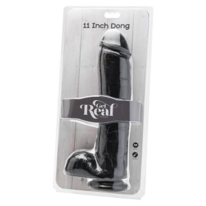 Get Real Dildo 28 CM WITH BALLS BLACK