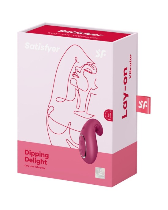 Satisfyer Layons НАКЛЕЙНЫЙ ВИБРАТОР SATISFYER DIPPING DELIGHT - КРАСНЫЙ